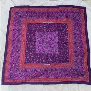 Hermès Elephant/Floral Pattern Silk Scarf